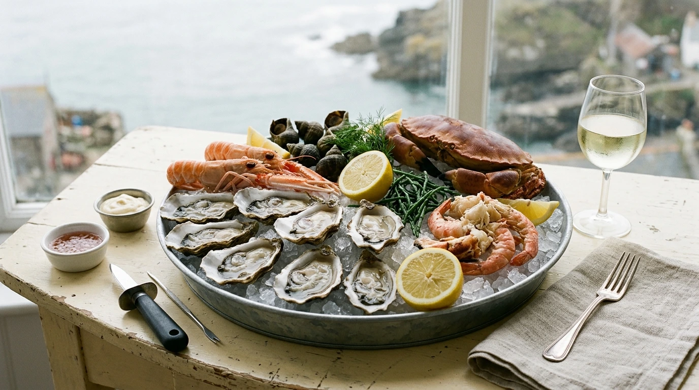 Plateau de fruits de mer sur glace