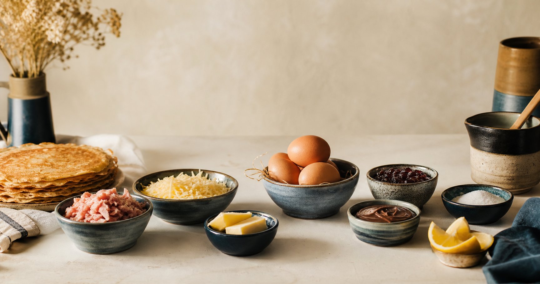 Préparation et ingrédients de garnitures de crêpes : 20 idées sucrées et salées, cuisine bretonne au