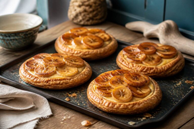 Délicieuses tartelettes moelleuses à la banane : une gourmandise fruitée à savourer