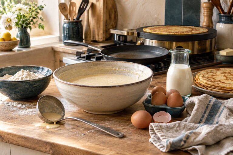 Pâte à crêpes trop épaisse ou trop liquide : rattraper sans tout refaire